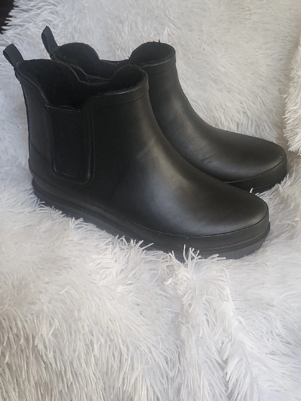 Chooka Ankle Black Chelsea-Style Rubber Boots Size 10
